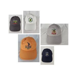 PGA USGA U.S. Open Member Hats Lot 5 Adjustable Golf Caps NWOT